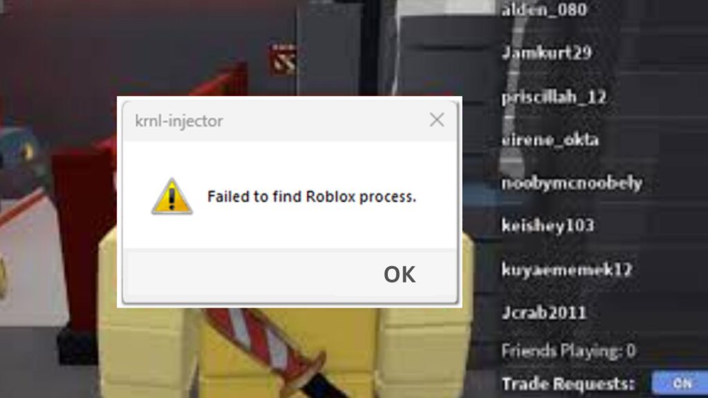“Failed to Find Roblox Process” on Krnl