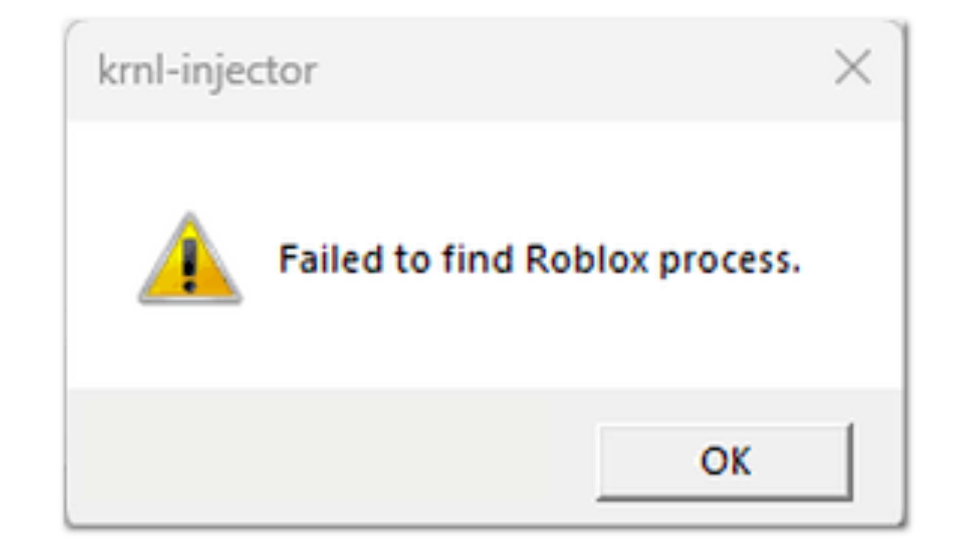 “Failed to Find Roblox Process”